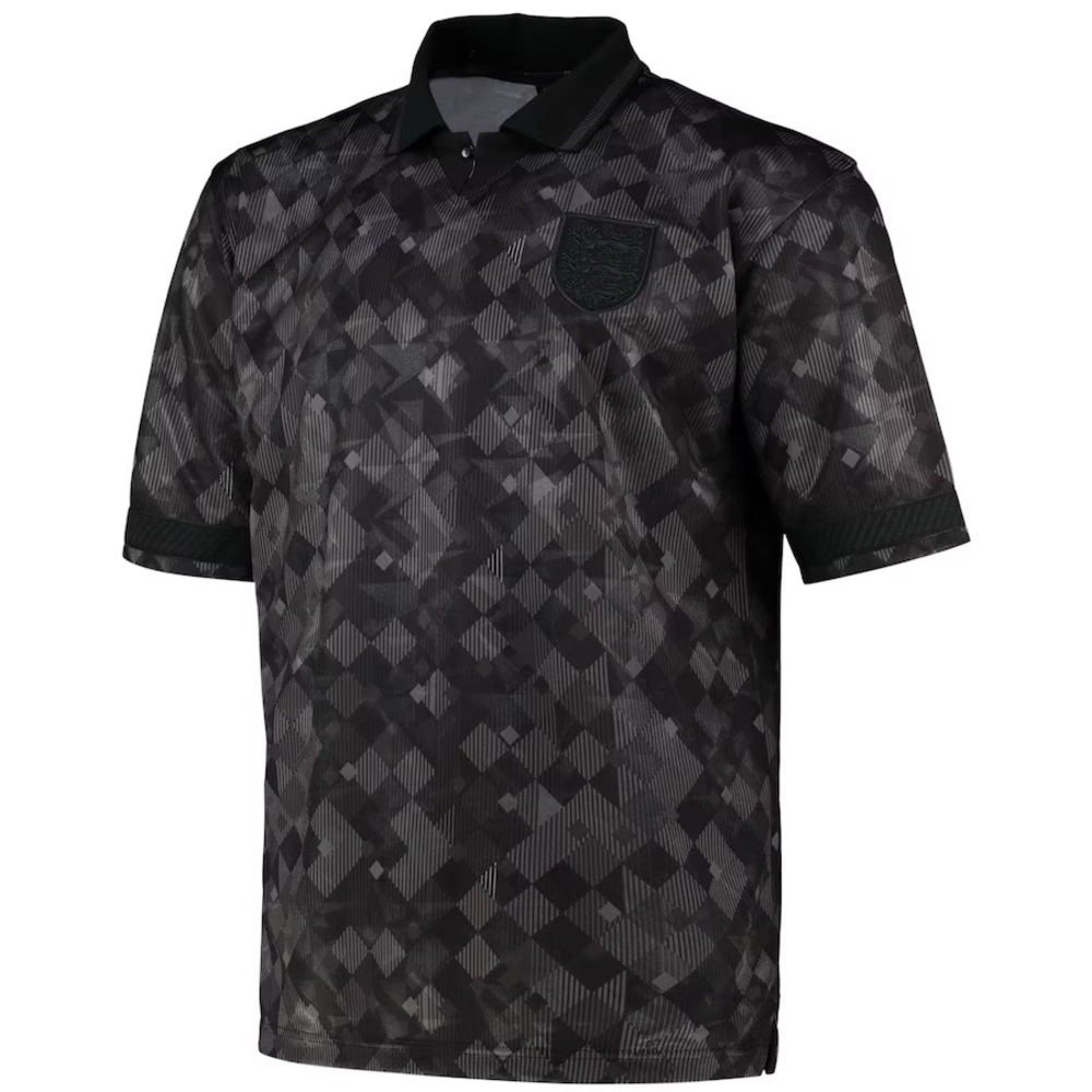 Black Patterned Men's Polo Shirt